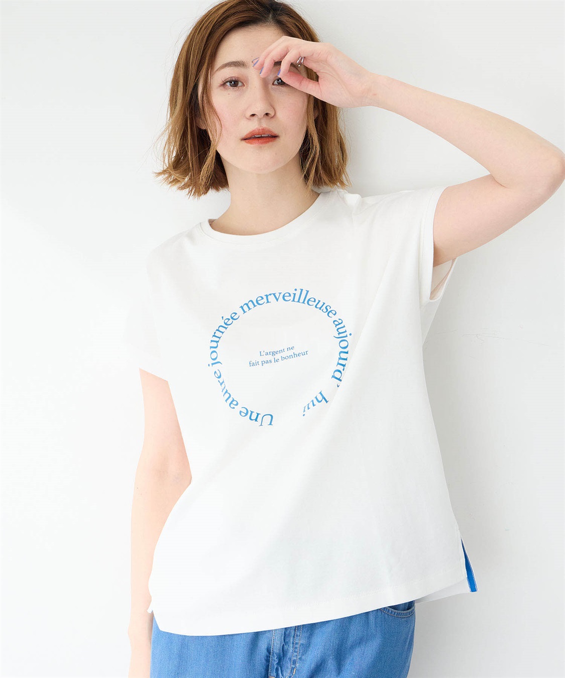 Petit Honfleur フレンチスリーブロゴTシャツ_sub_2