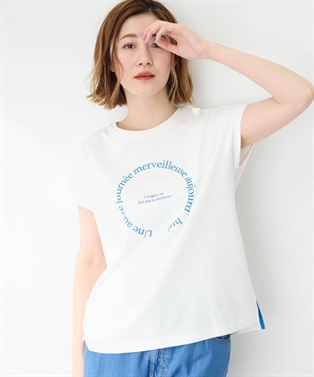 Petit Honfleur フレンチスリーブロゴTシャツ_subthumb_2