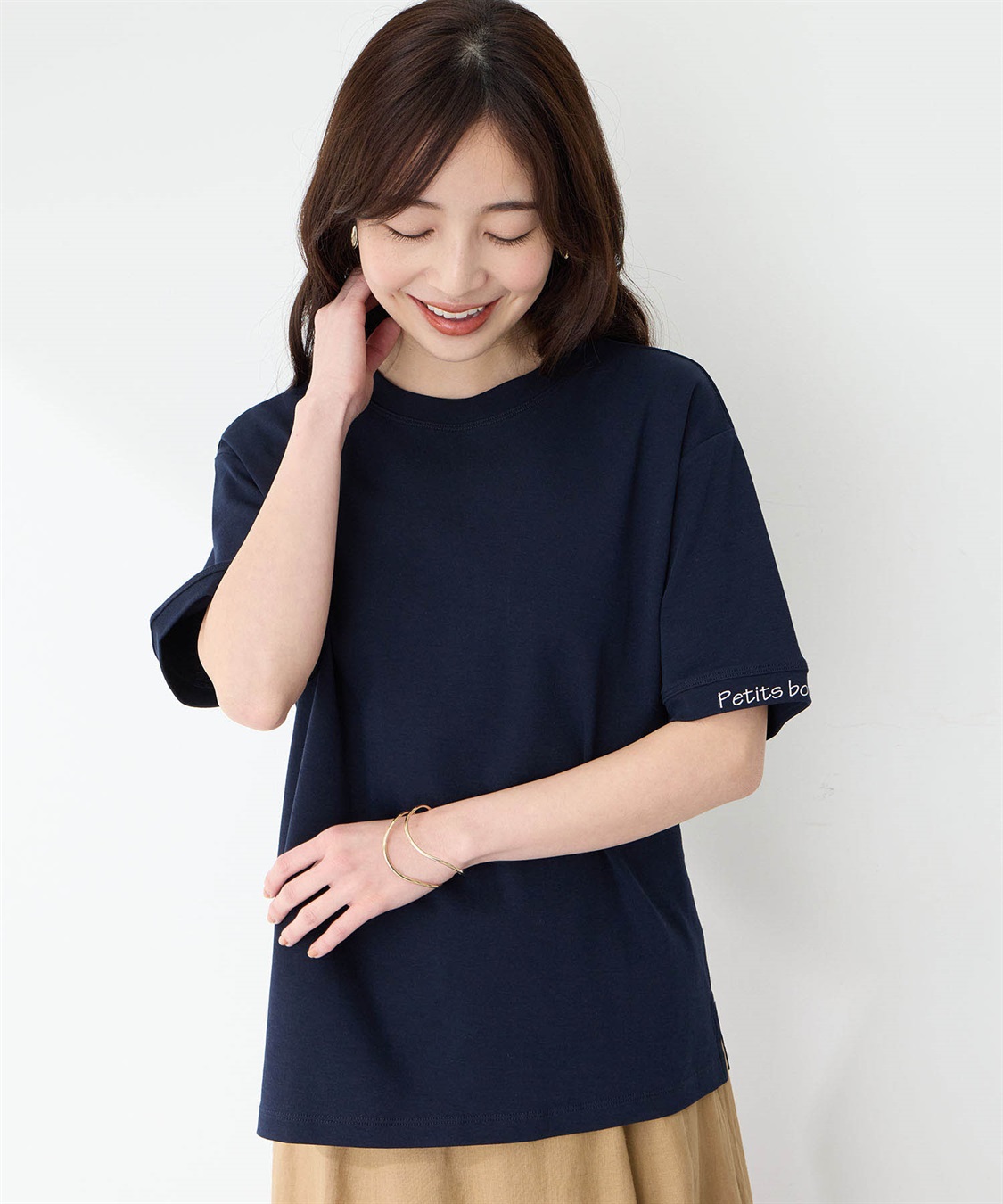 Petit Honfleur ポイントロゴTシャツ_sub_1