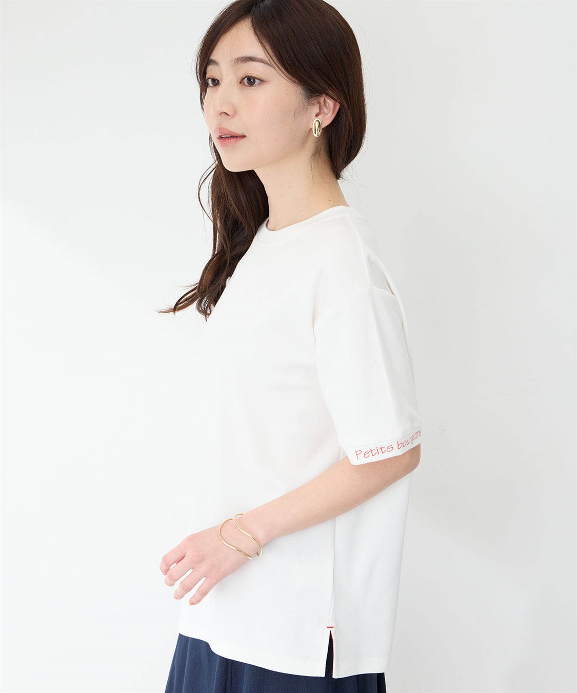 Petit Honfleur ポイントロゴTシャツ_sub_3