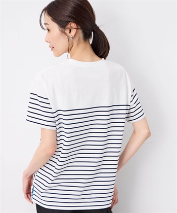 Petit Honfleur 【UVカット】【接触冷感】パネルボーダーTシャツ_subthumb_2