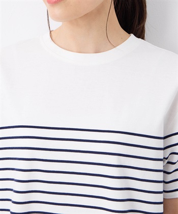 Petit Honfleur 【UVカット】【接触冷感】パネルボーダーTシャツ_subthumb_3