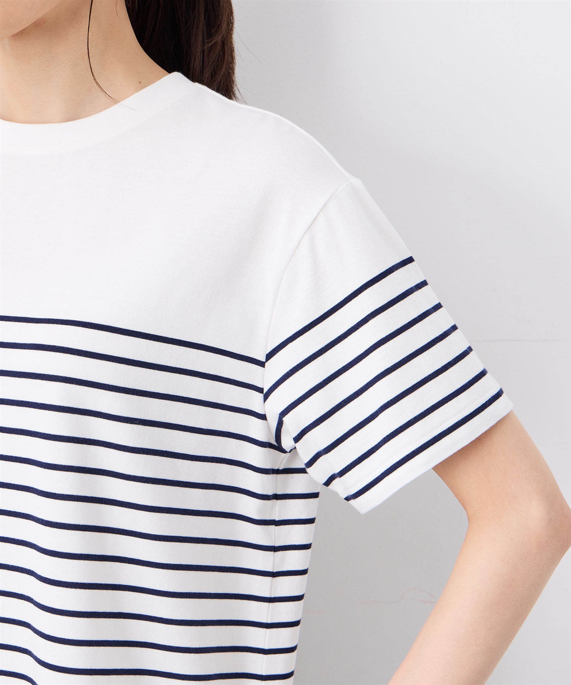 Petit Honfleur 【UVカット】【接触冷感】パネルボーダーTシャツ_sub_4