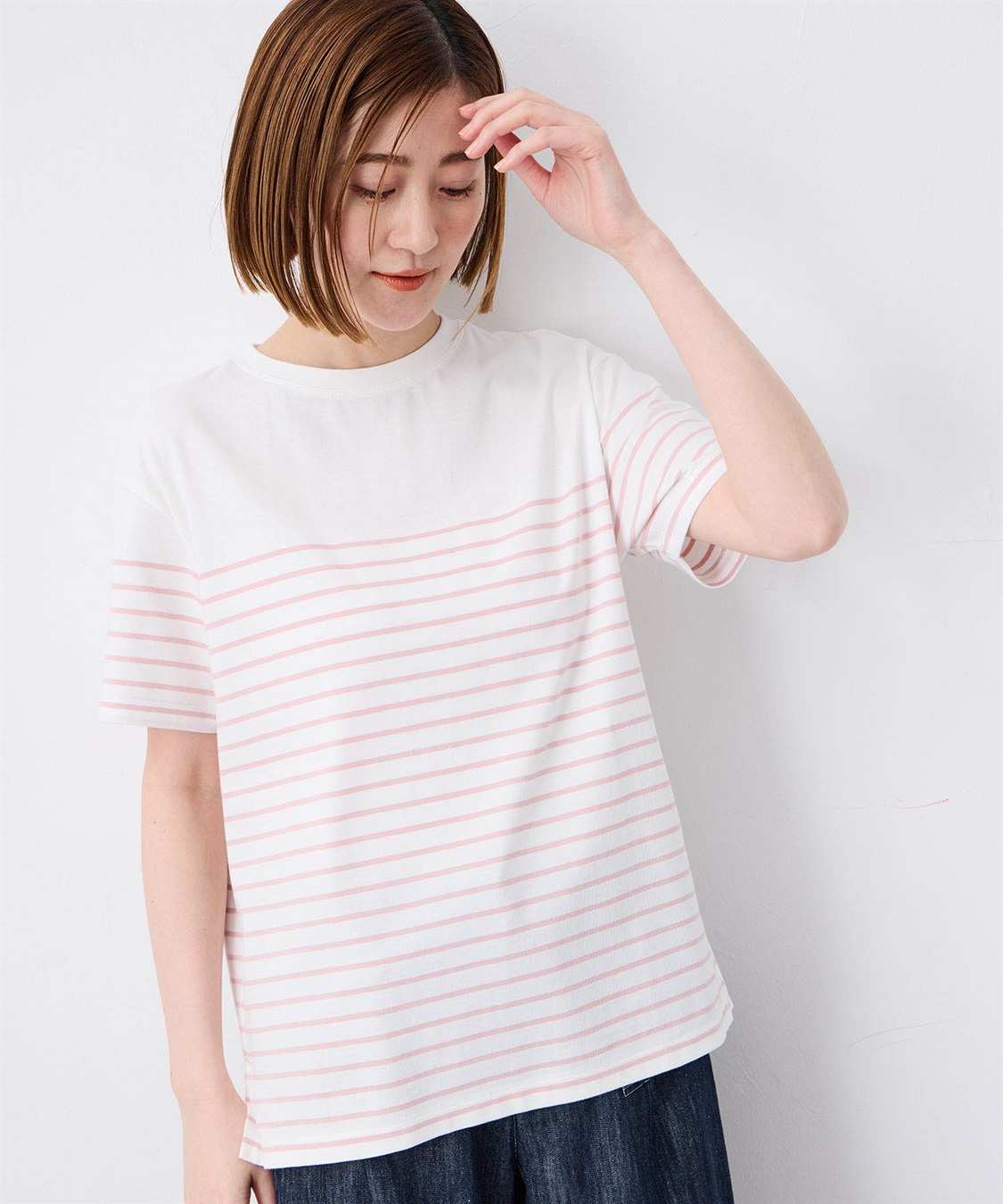 Petit Honfleur 【UVカット】【接触冷感】パネルボーダーTシャツ_sub_8