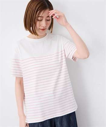 Petit Honfleur 【UVカット】【接触冷感】パネルボーダーTシャツ_subthumb_8