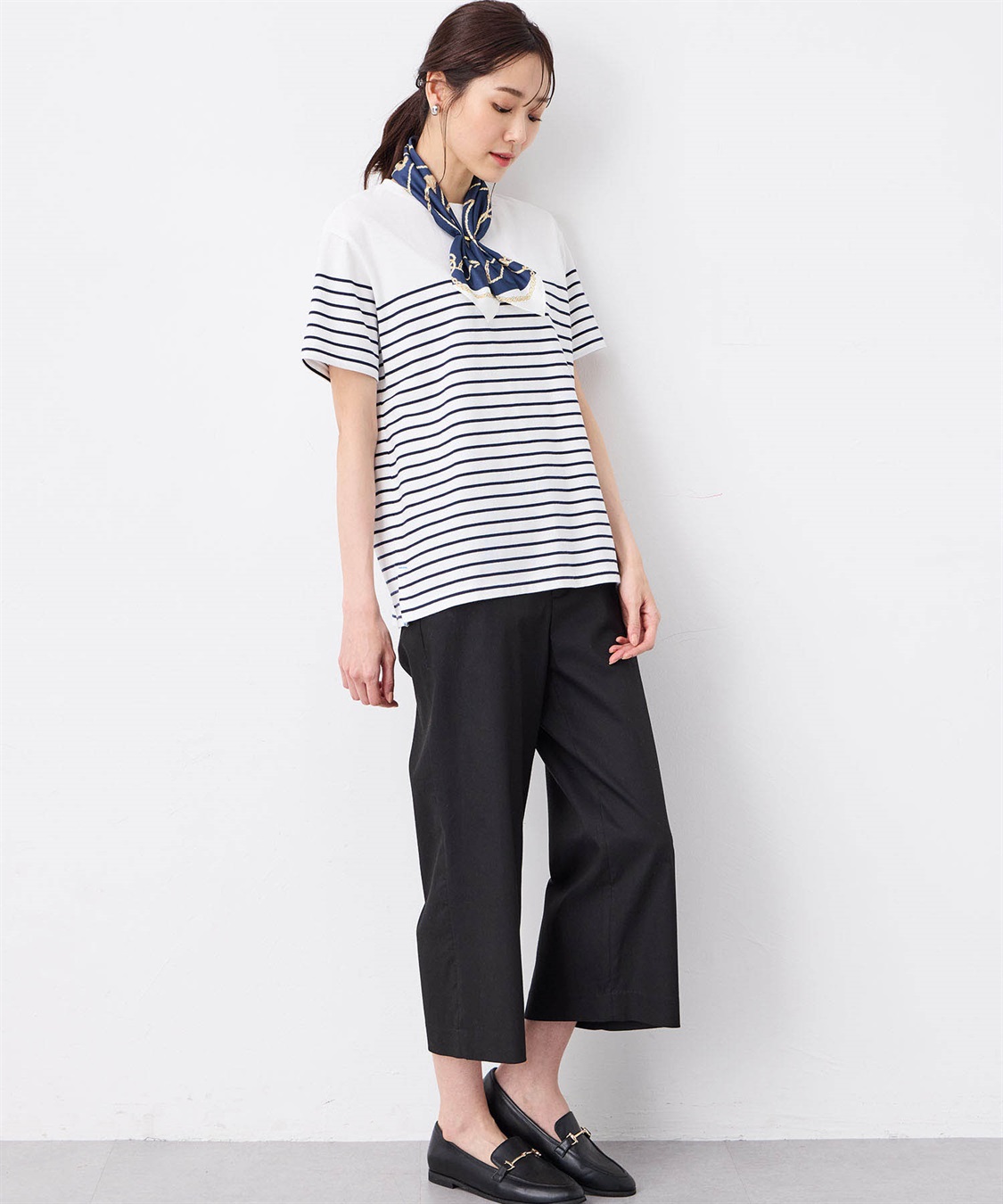 Petit Honfleur 【UVカット】【接触冷感】パネルボーダーTシャツ_sub_10