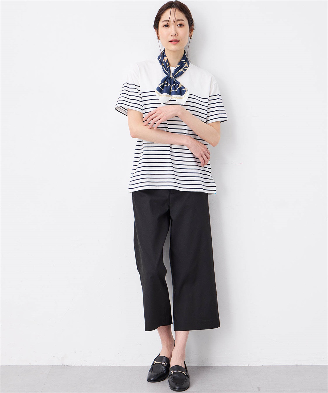 Petit Honfleur 【UVカット】【接触冷感】パネルボーダーTシャツ_sub_11