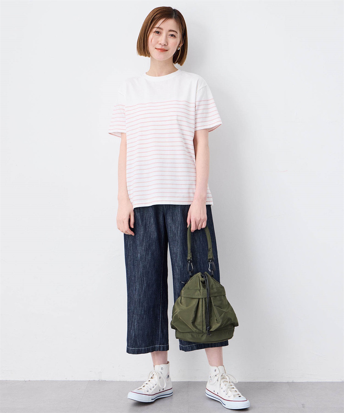 Petit Honfleur 【UVカット】【接触冷感】パネルボーダーTシャツ_sub_15