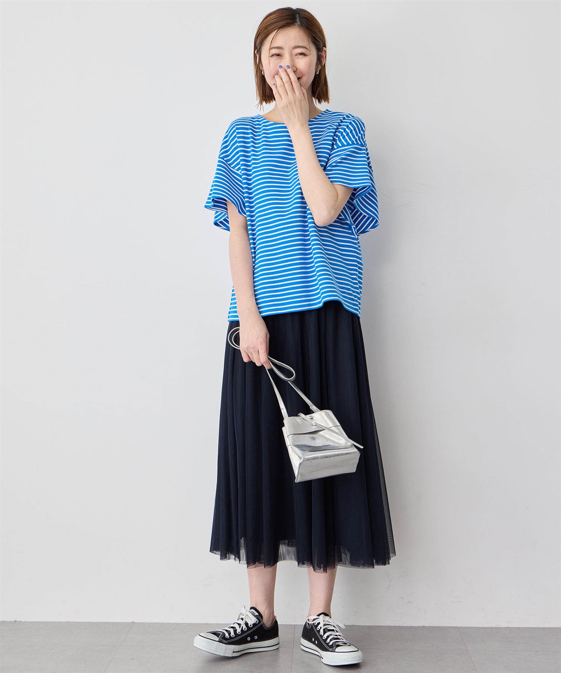 Petit Honfleur フリルスリーブボーダーTシャツ_sub_14