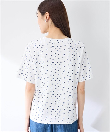 Petit Honfleur 【UVカット】【接触冷感】ドットプリントTシャツ_subthumb_2