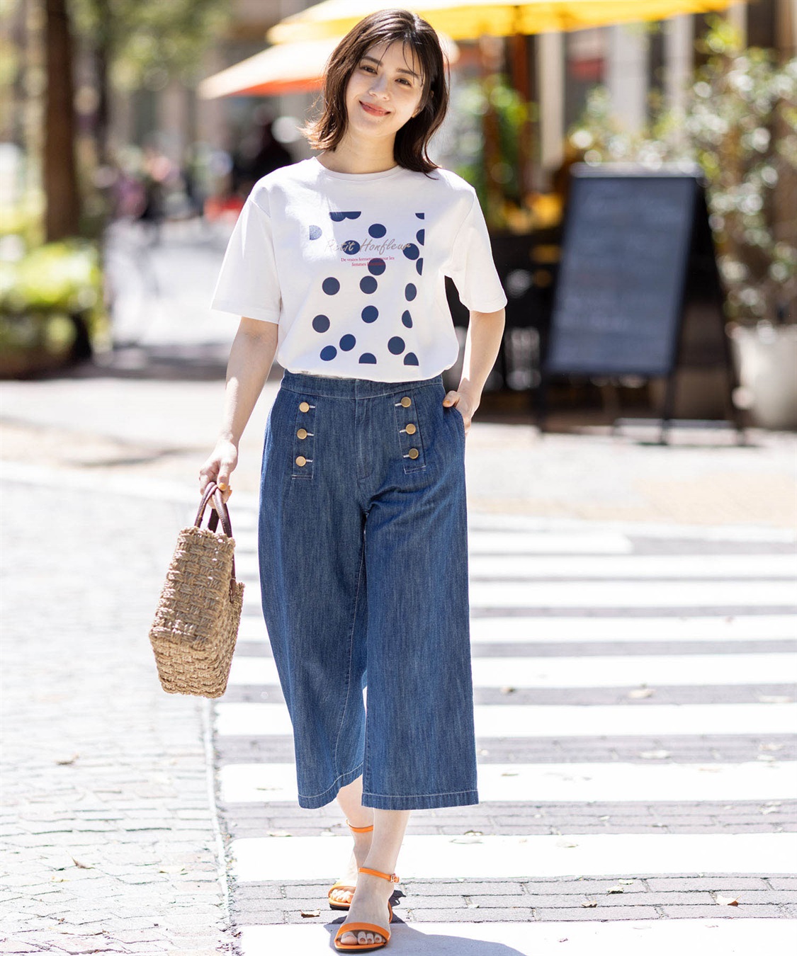 Petit Honfleur 【UVカット】【接触冷感】ドットプリントTシャツ_sub_11