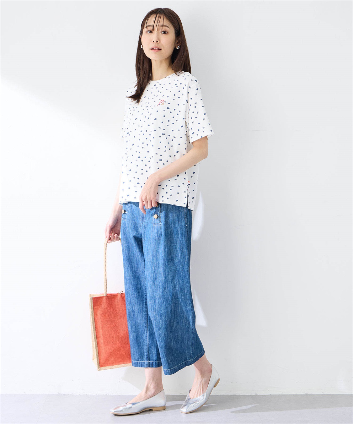 Petit Honfleur 【UVカット】【接触冷感】ドットプリントTシャツ_sub_12