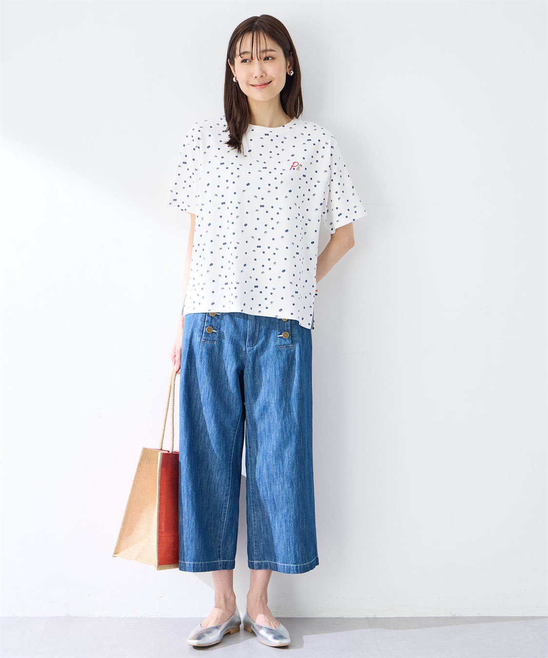 Petit Honfleur 【UVカット】【接触冷感】ドットプリントTシャツ_sub_13