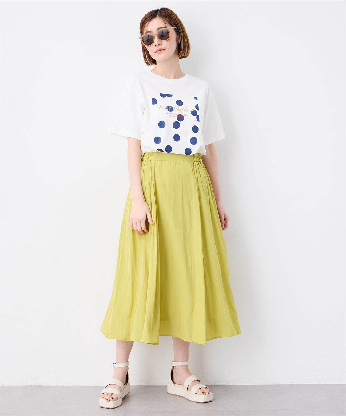 Petit Honfleur 【UVカット】【接触冷感】ドットプリントTシャツ_sub_14