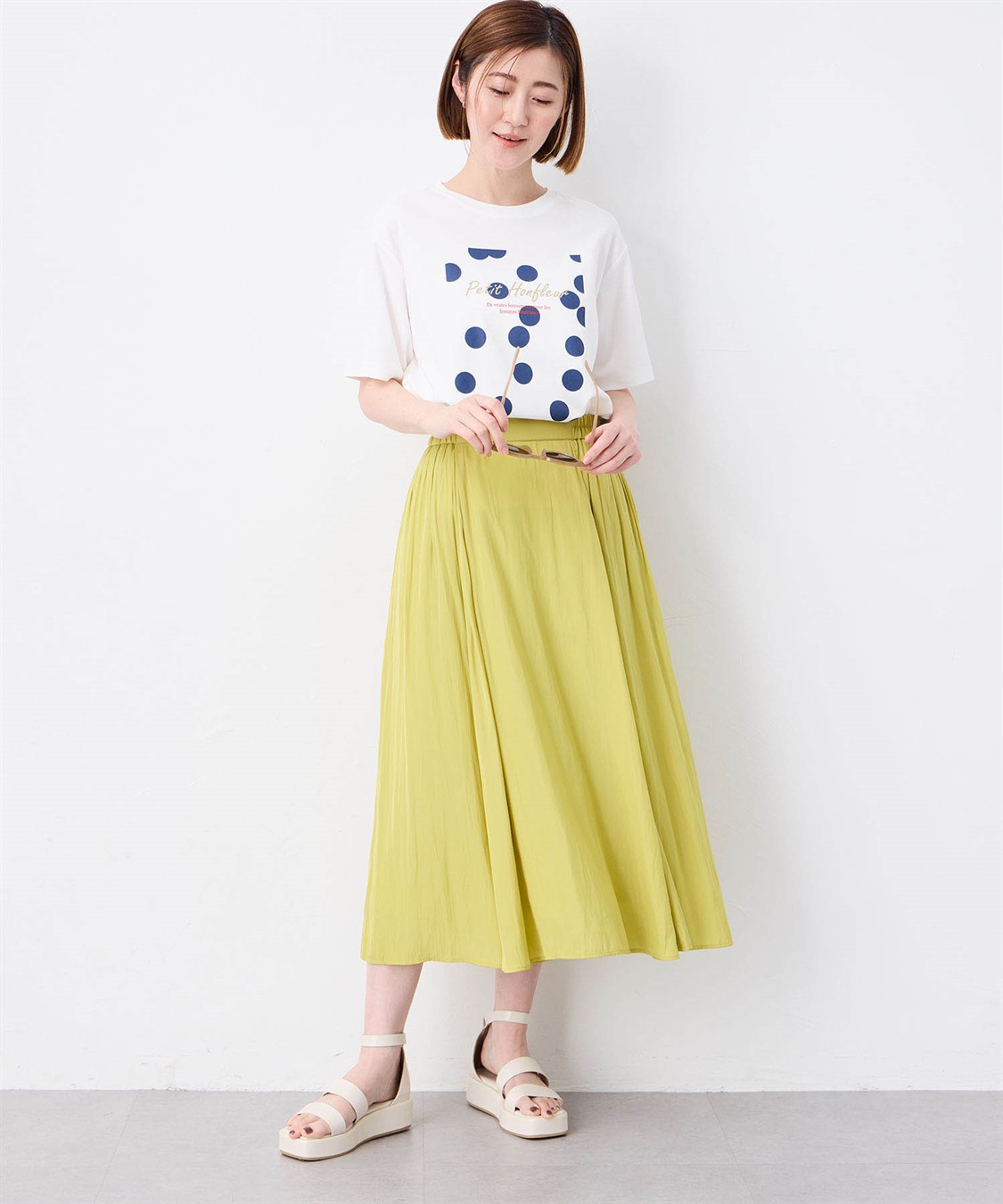 Petit Honfleur 【UVカット】【接触冷感】ドットプリントTシャツ_sub_15