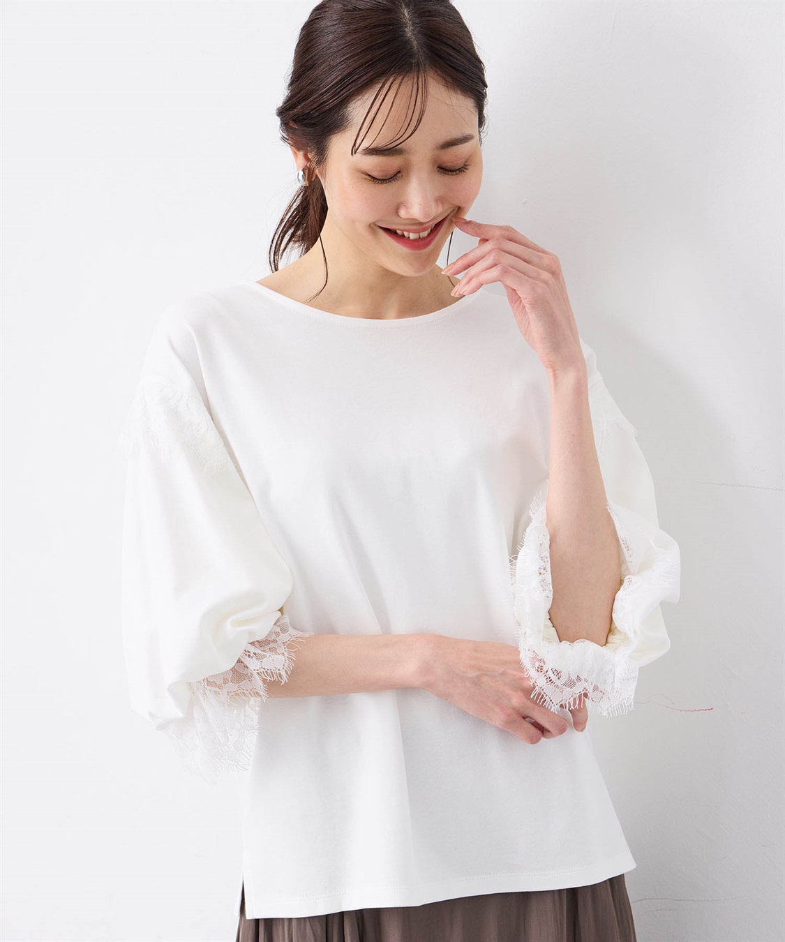 Petit Honfleur レーススリーブプルオーバー_sub_6