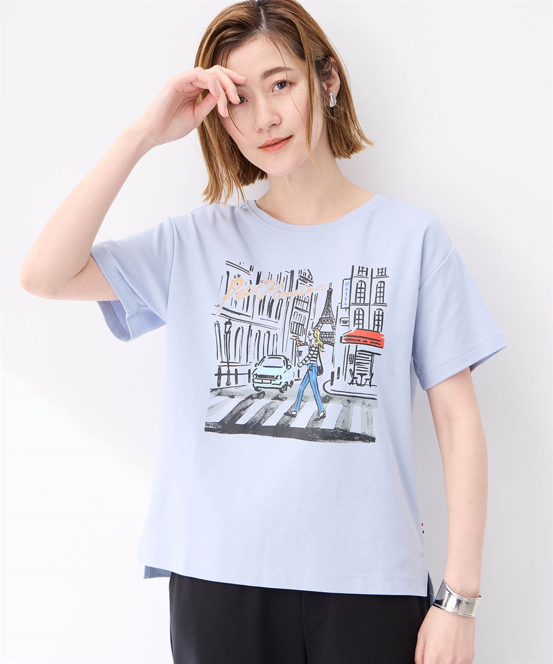 Petit Honfleur 【冷感】プリントTシャツ風景_sub_8