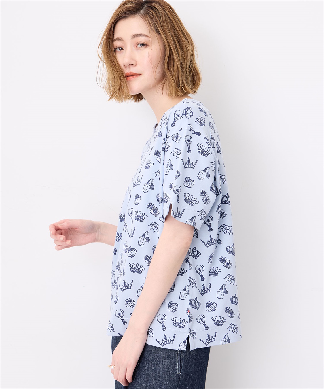 Petit Honfleur 【冷感】プリントTシャツ全面ロゴ_sub_1