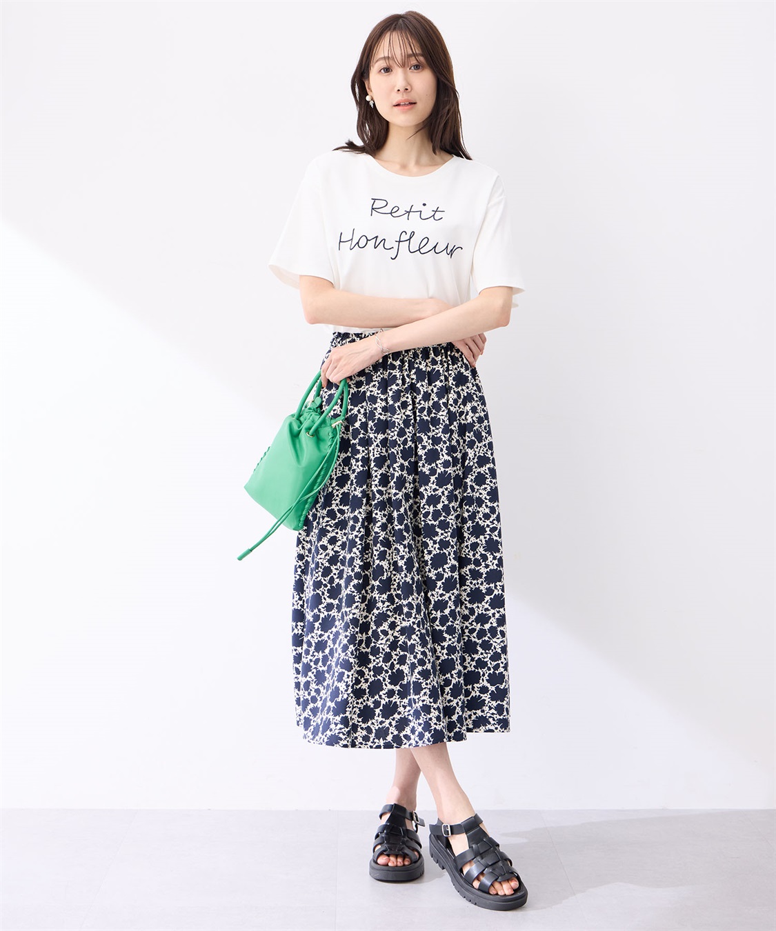 Petit Honfleur 【冷感】【UVカット】チェーンステッチロゴTシャツ_sub_11