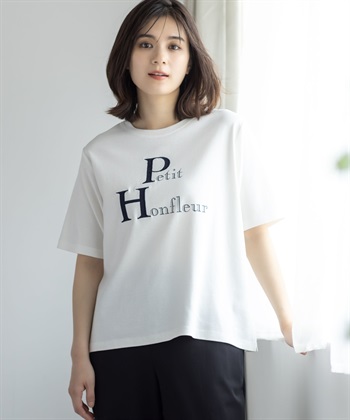 Petit Honfleur 【冷感】【UVカット】レースアップリケTシャツ_subthumb_13