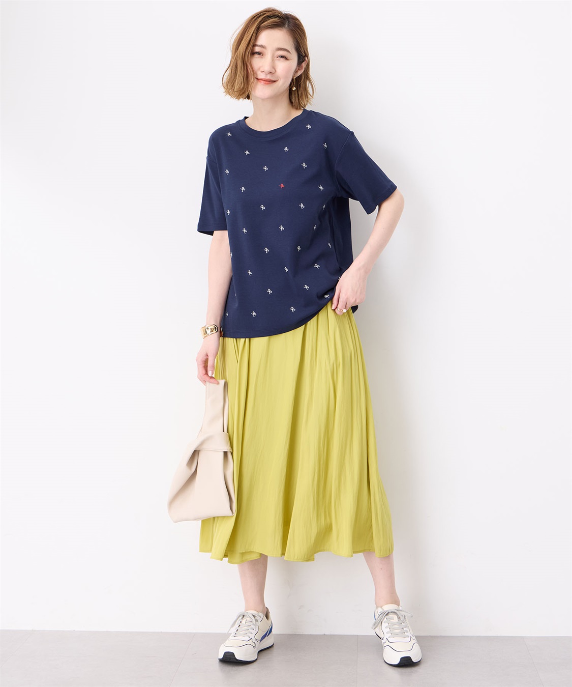 Petit Honfleur 【冷感】【UVカット】リボン刺繍Tシャツ_sub_8