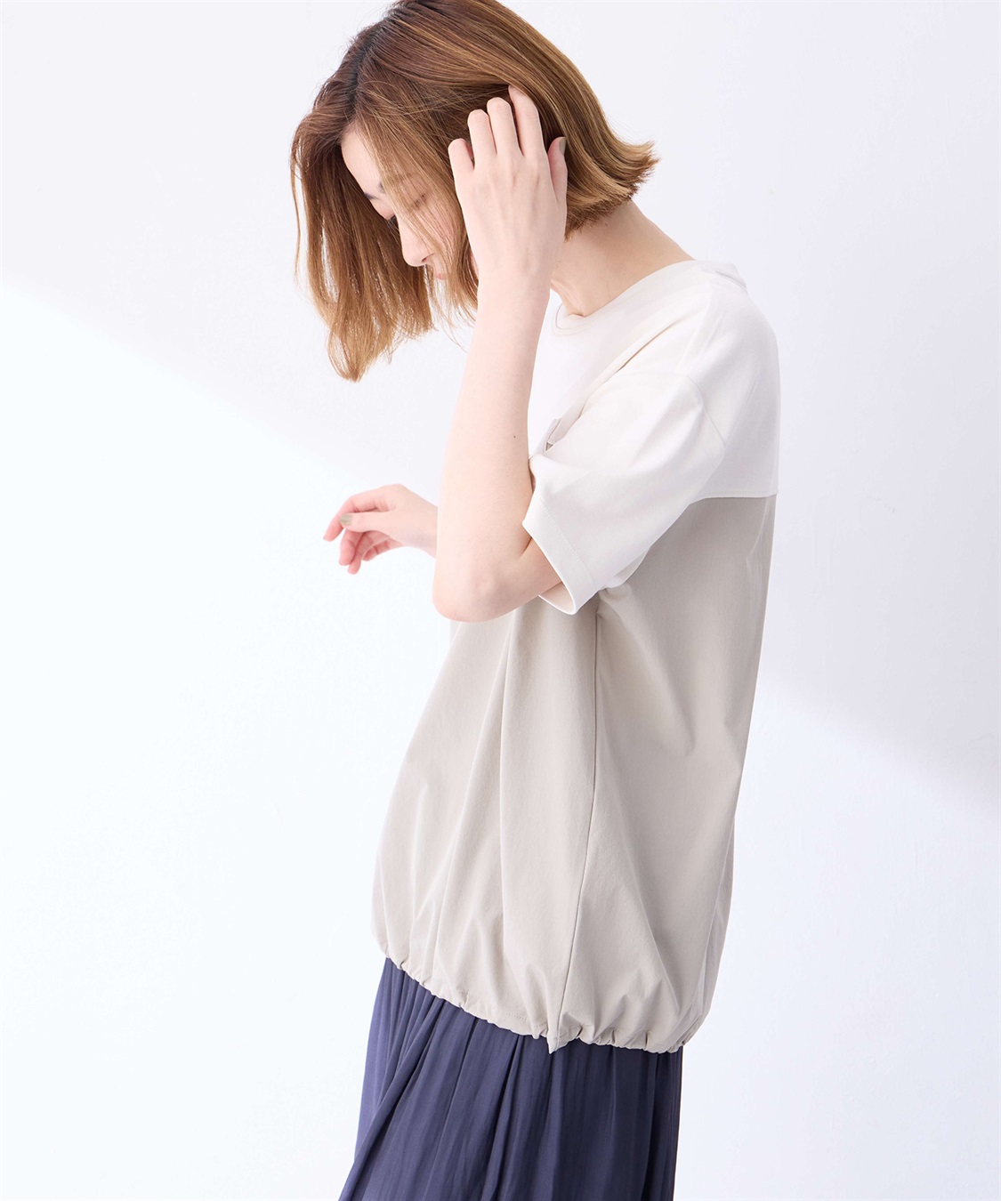 Petit Honfleur 【冷感】【UVカット】ドッキングポケットプルオーバー_sub_2