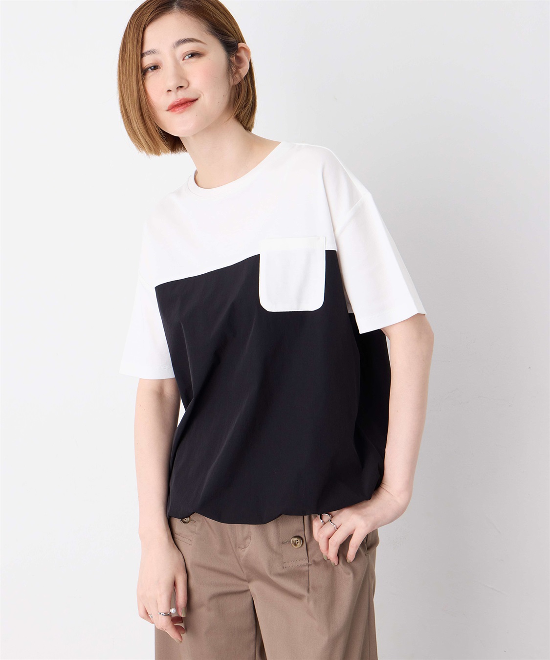 Petit Honfleur 【冷感】【UVカット】ドッキングポケットプルオーバー_sub_4