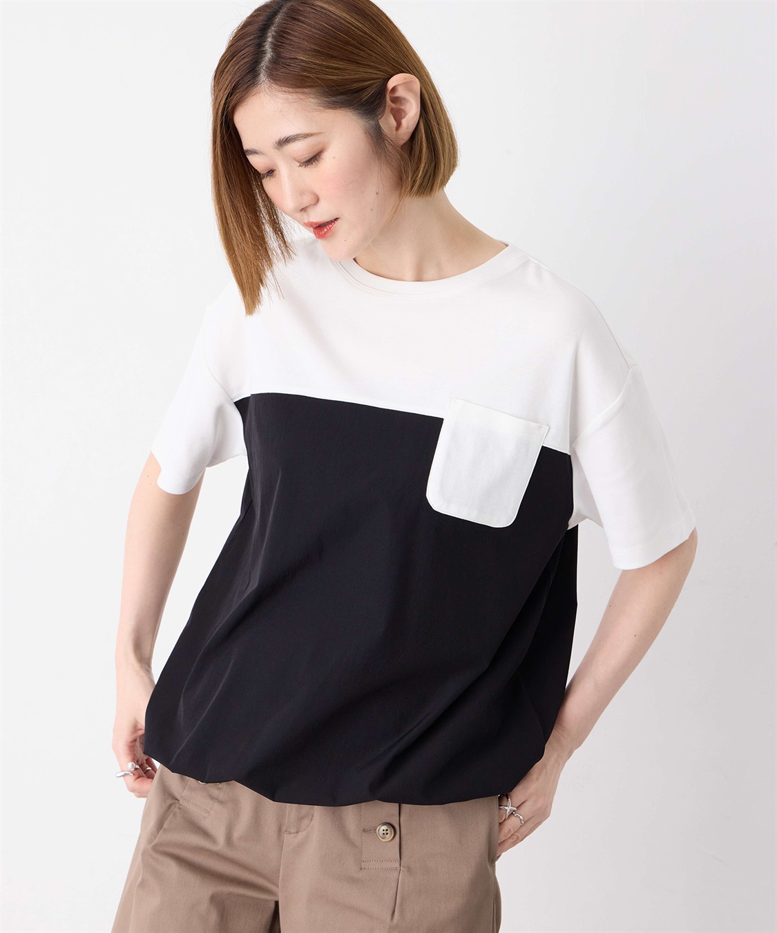 Petit Honfleur 【冷感】【UVカット】ドッキングポケットプルオーバー_sub_5