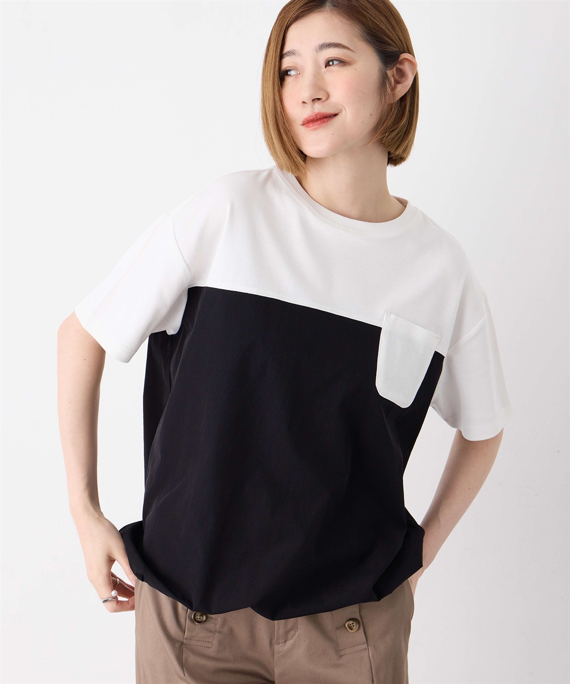 Petit Honfleur 【冷感】【UVカット】ドッキングポケットプルオーバー_sub_7