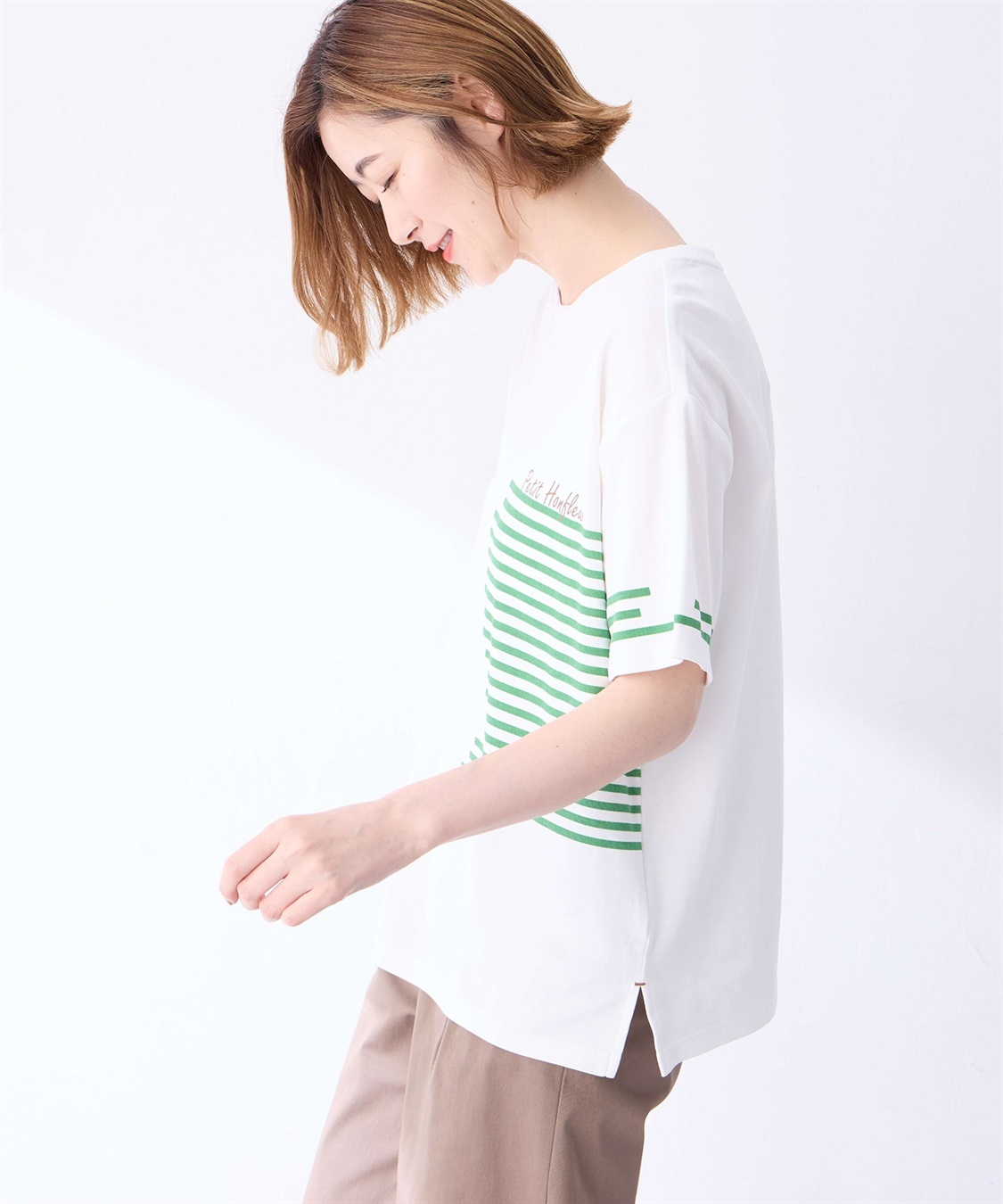 Petit Honfleur 【冷感】デザインボーダーＴシャツ_sub_2