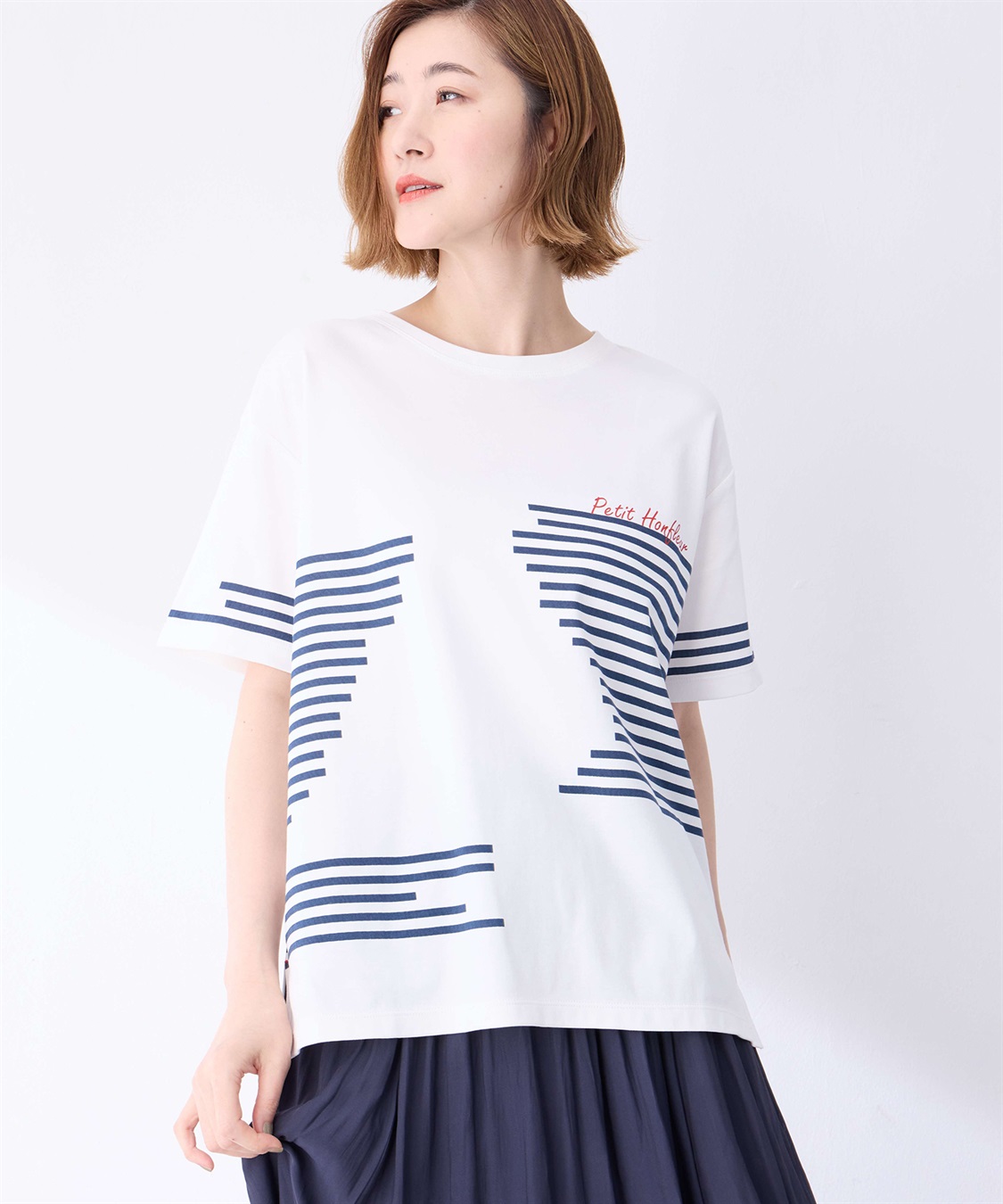 Petit Honfleur 【冷感】デザインボーダーＴシャツ_sub_4