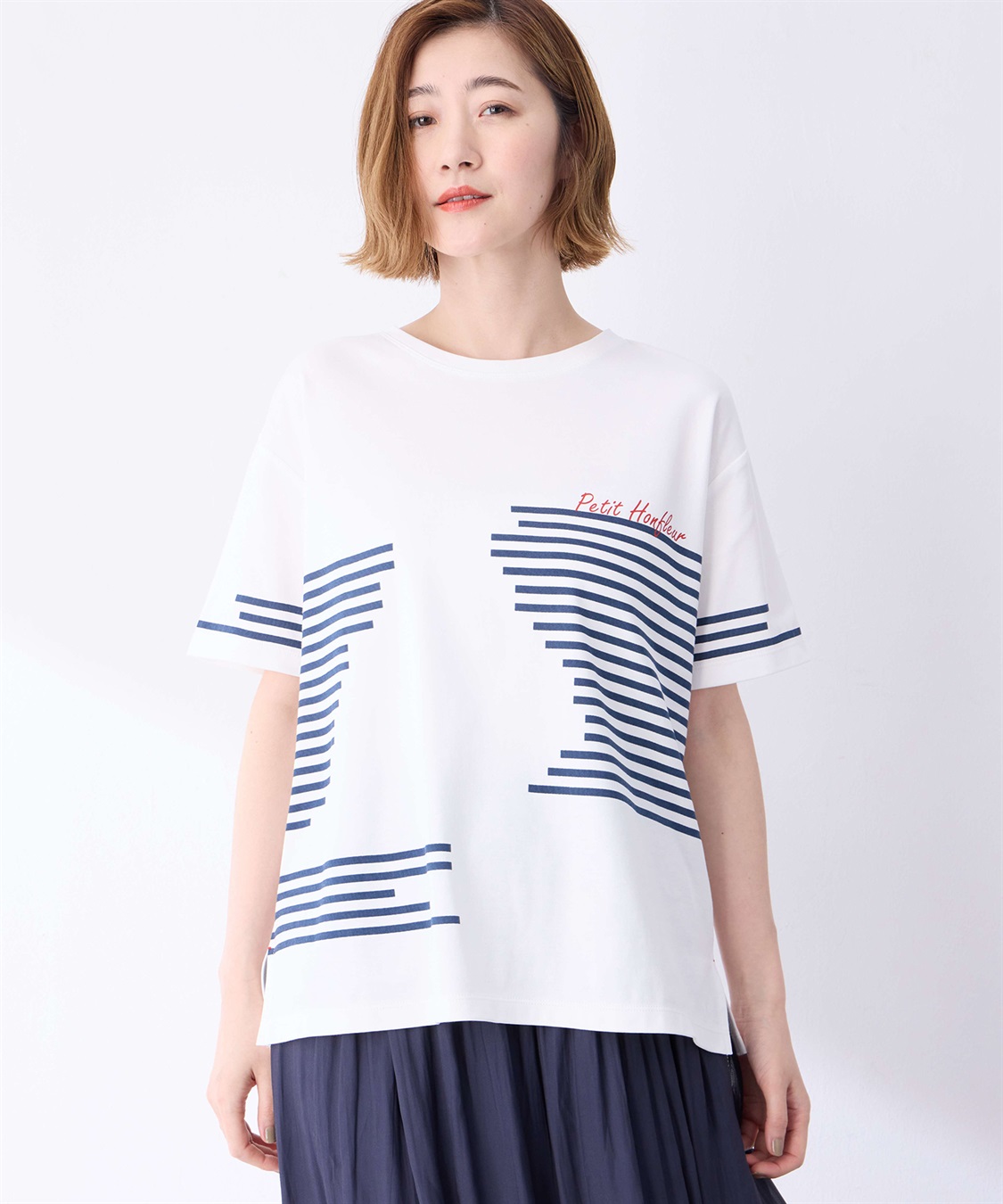 Petit Honfleur 【冷感】デザインボーダーＴシャツ_sub_5