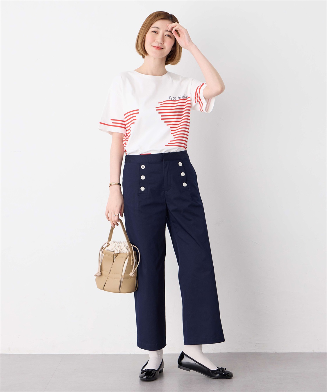 Petit Honfleur 【冷感】デザインボーダーＴシャツ_sub_10