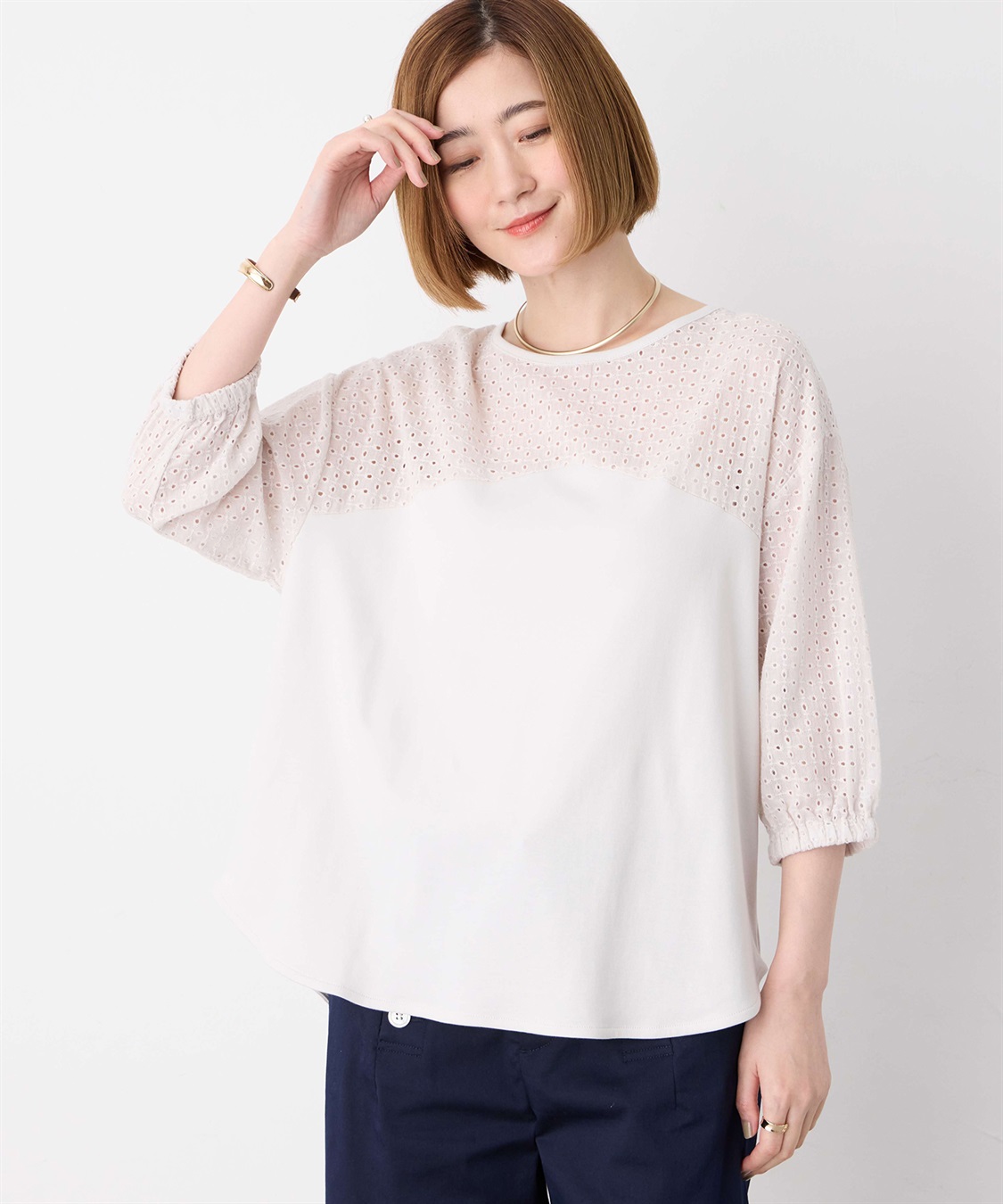 Petit Honfleur ヨークレースプルオーバー_sub_5