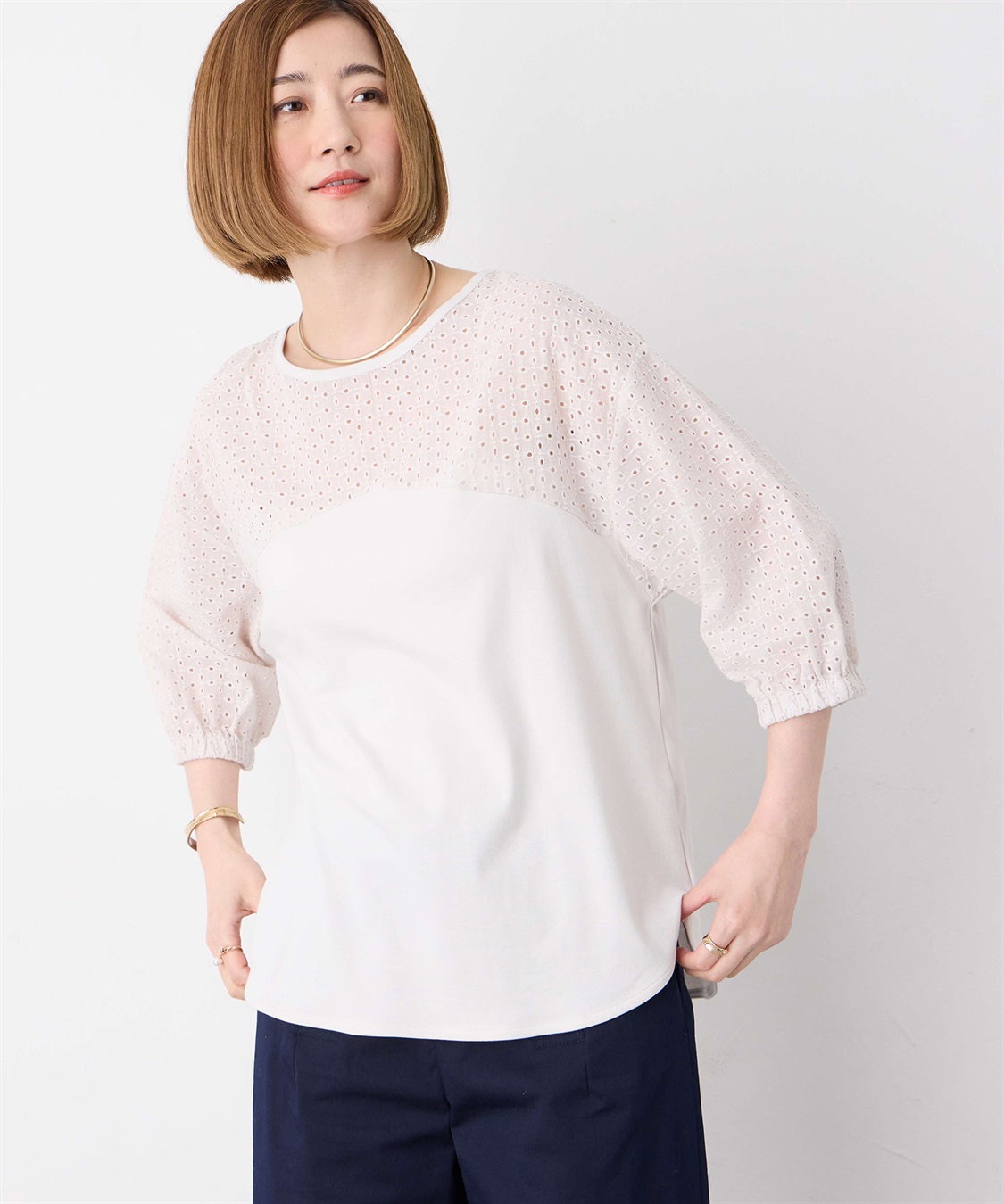 Petit Honfleur ヨークレースプルオーバー_sub_6