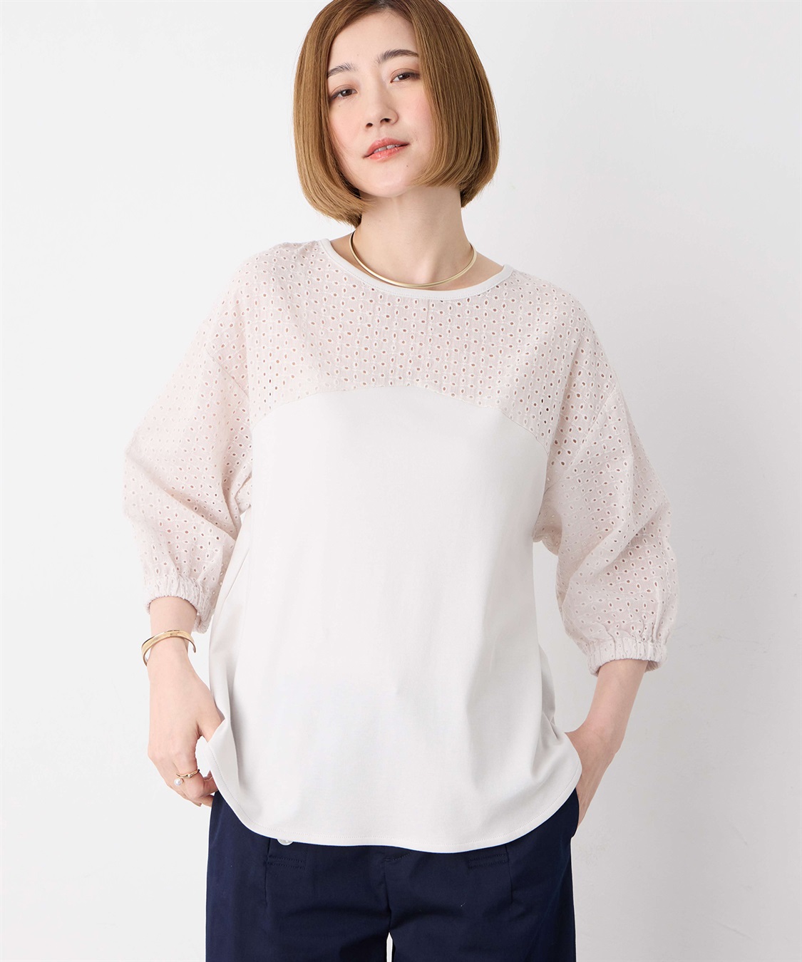 Petit Honfleur ヨークレースプルオーバー_sub_7