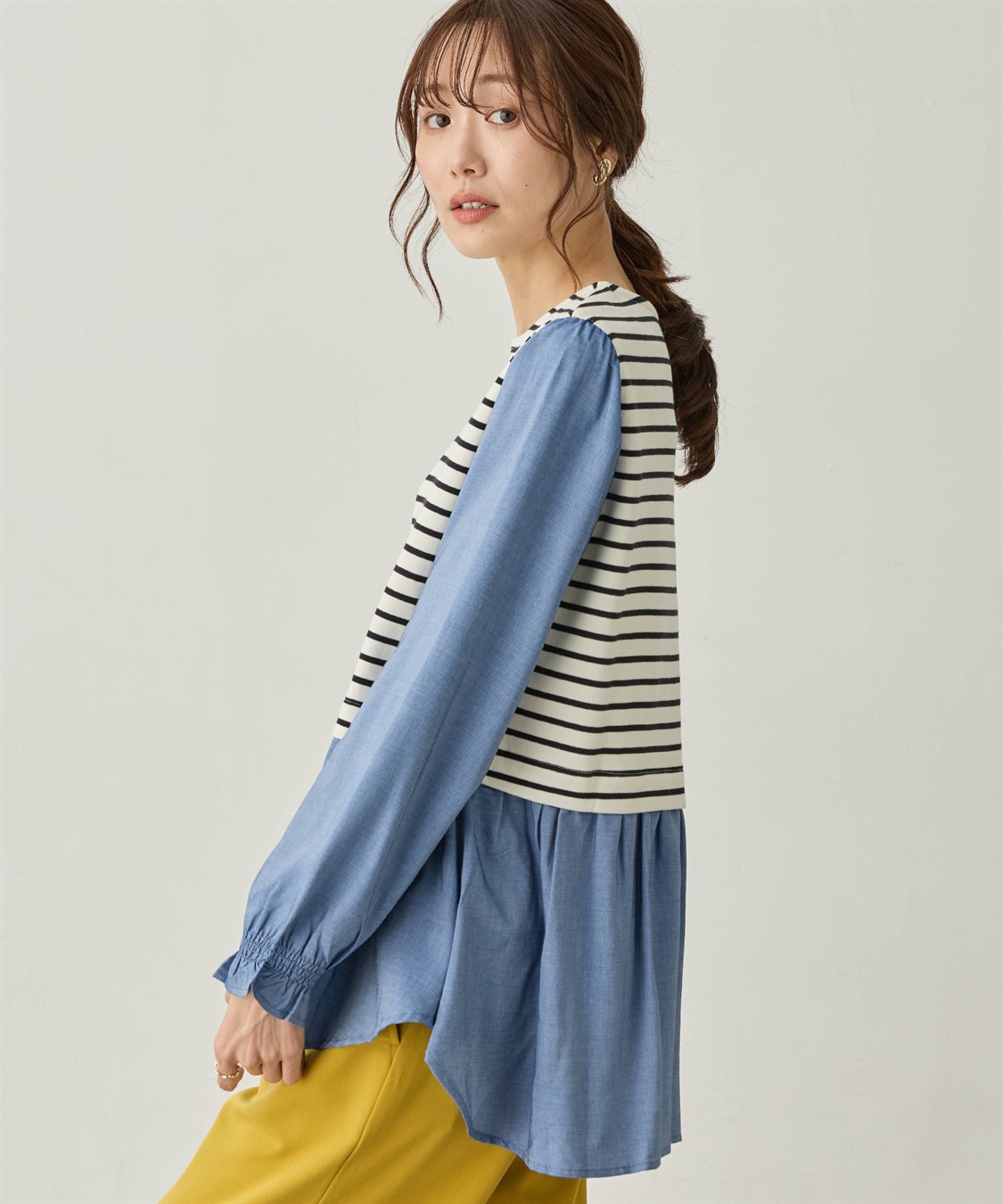 Petit Honfleur 異素材切替プルオーバー_sub_3