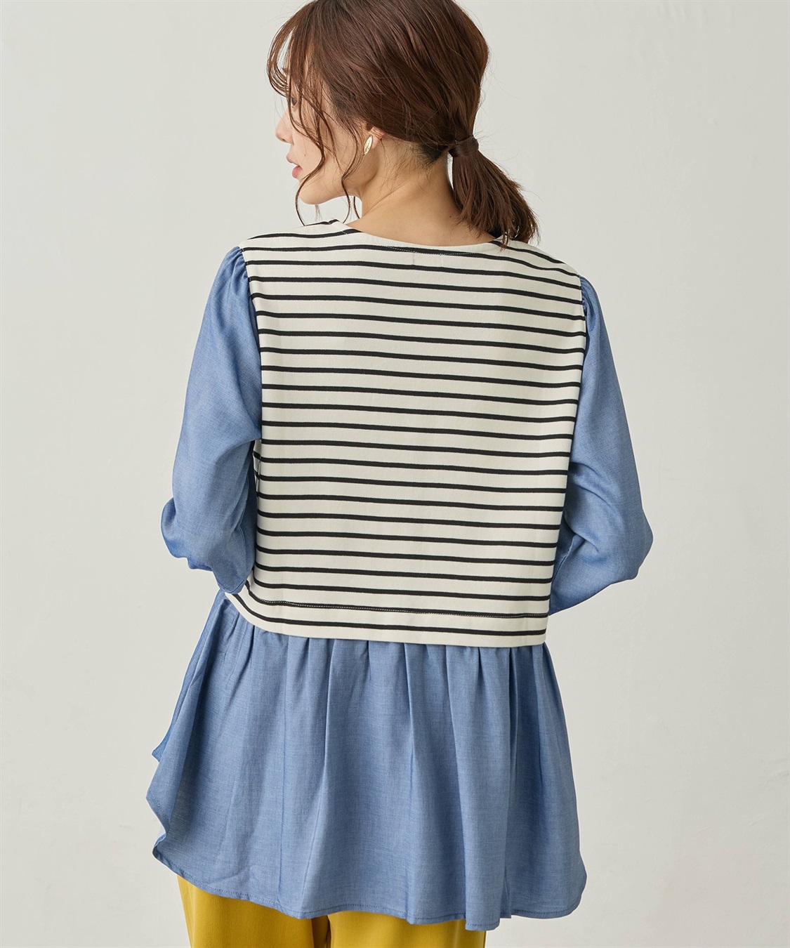 Petit Honfleur 異素材切替プルオーバー_sub_4