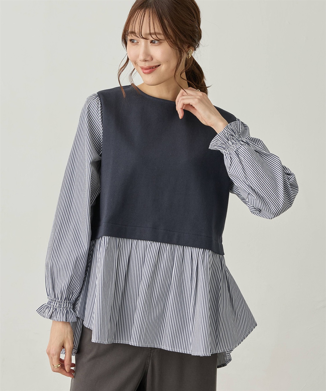 Petit Honfleur 異素材切替プルオーバー_sub_6