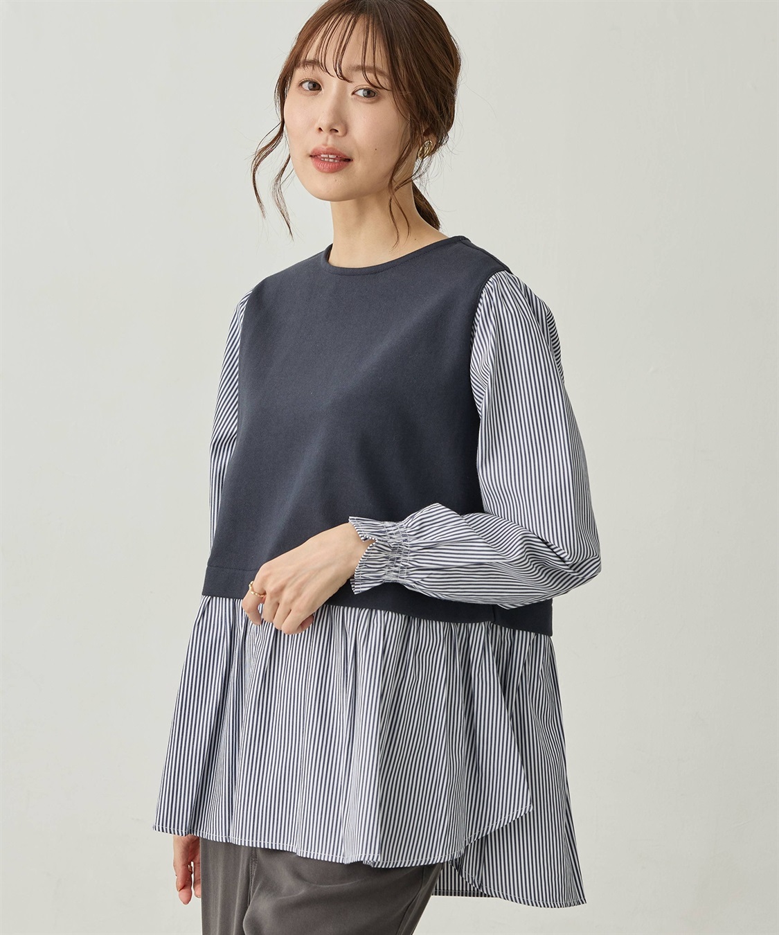 Petit Honfleur 異素材切替プルオーバー_sub_7