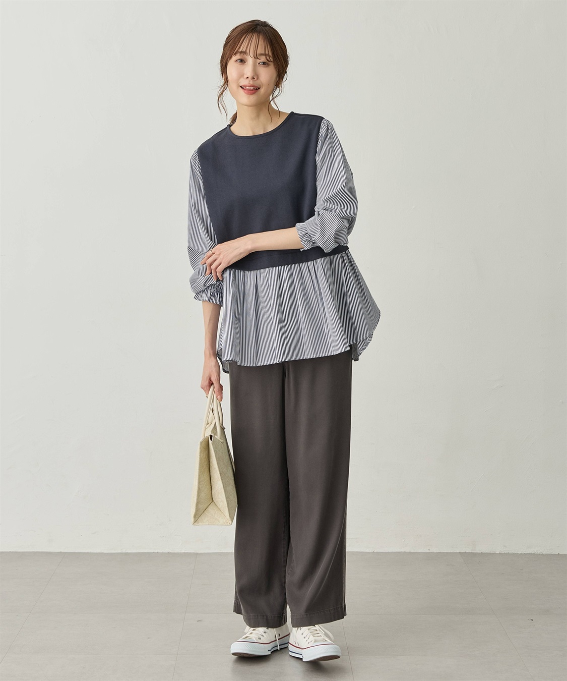 Petit Honfleur 異素材切替プルオーバー_sub_9