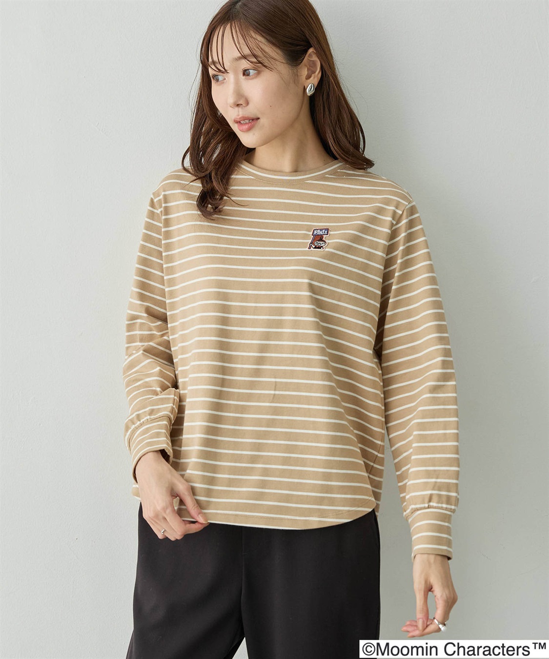 Petit Honfleur 【ムーミン】ミイワッペン刺しゅうロンT_sub_1