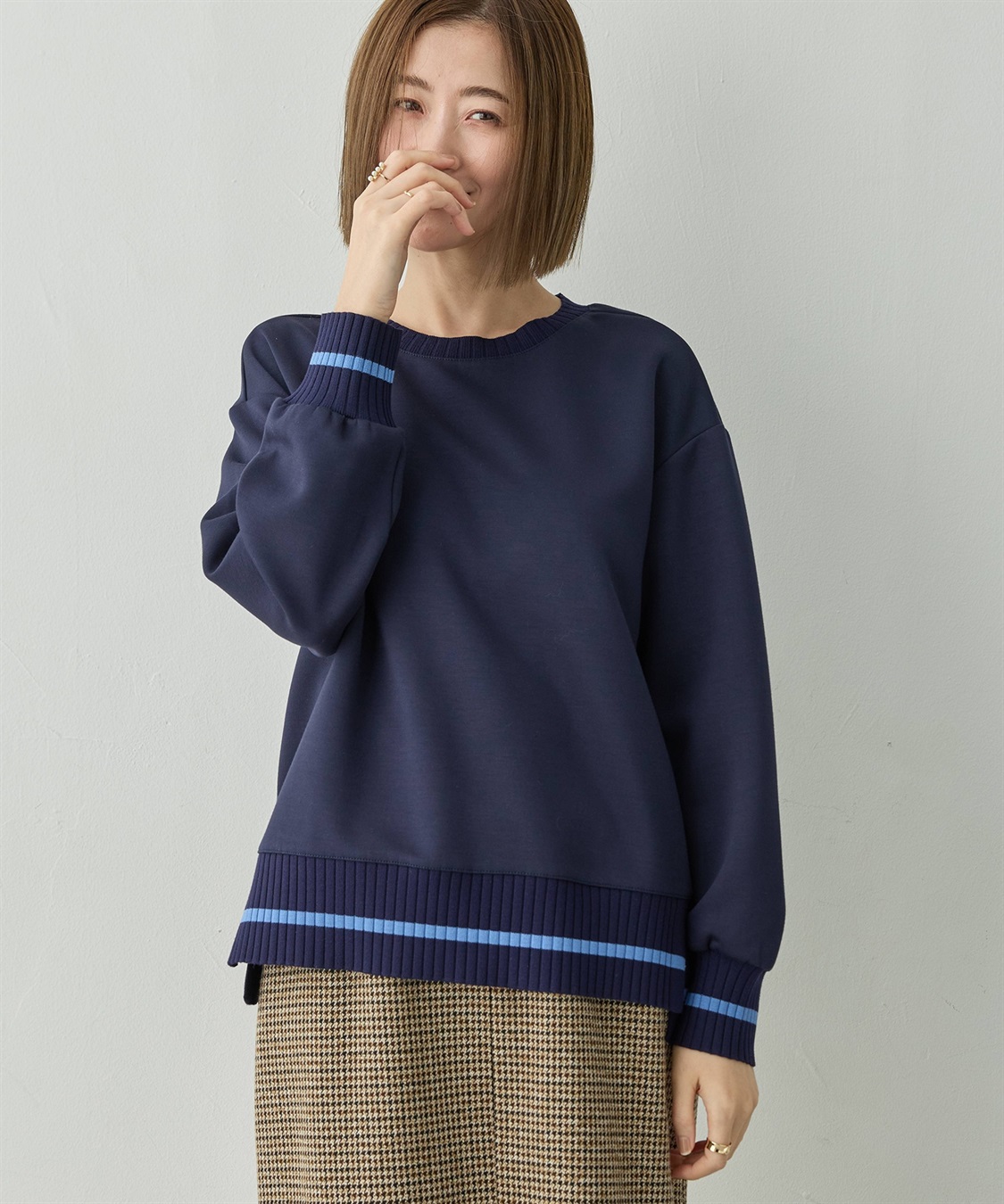 Petit Honfleur リブニットドッキングプルオーバー_sub_2