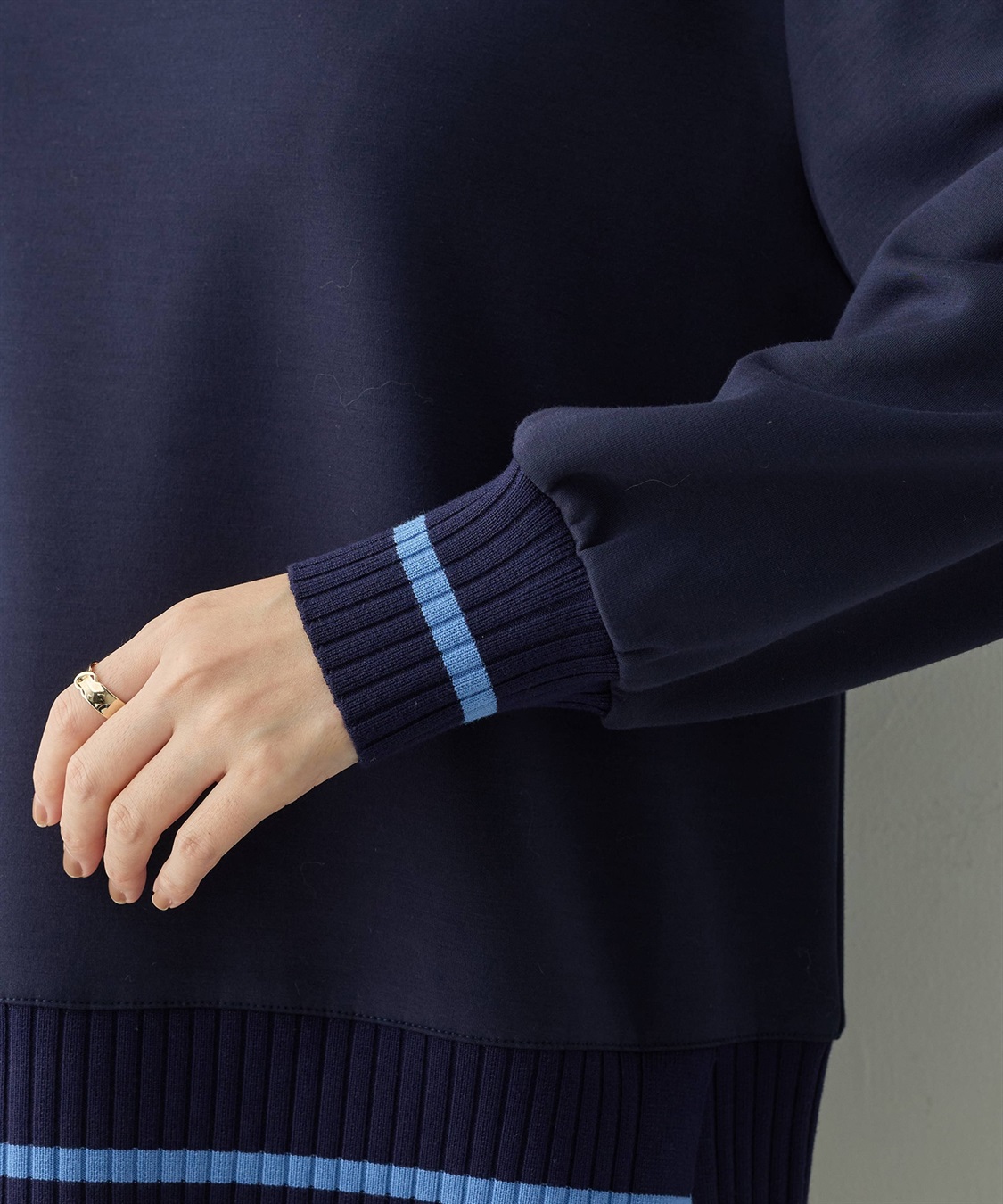 Petit Honfleur リブニットドッキングプルオーバー_sub_15