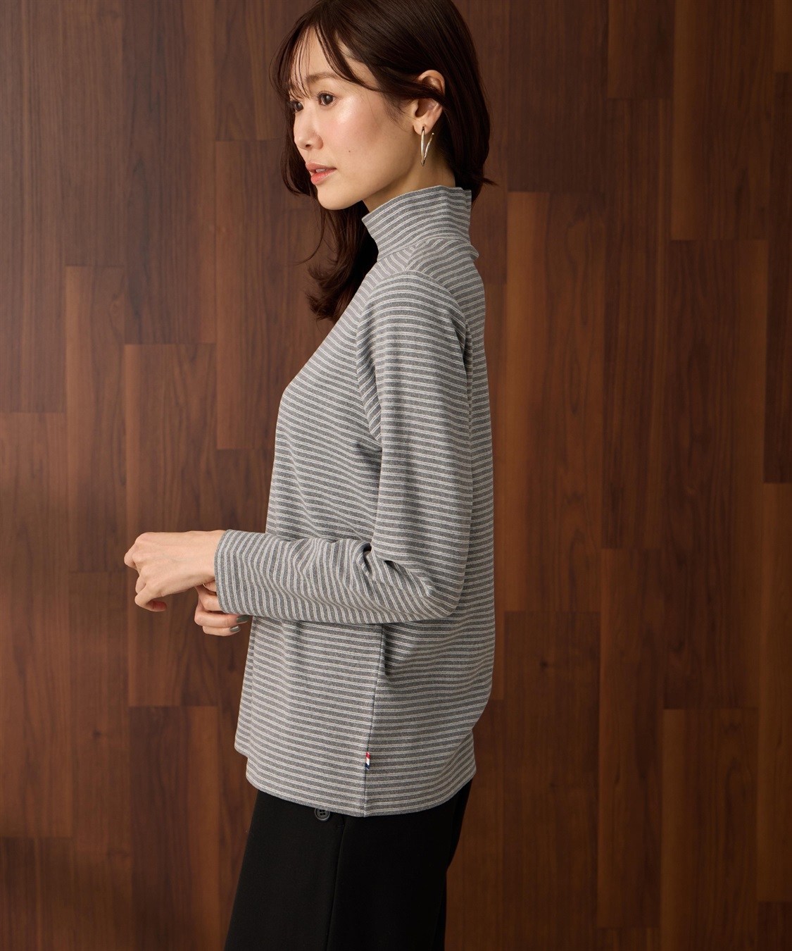 Petit Honfleur 起毛ハイネックプルオーバー_sub_1