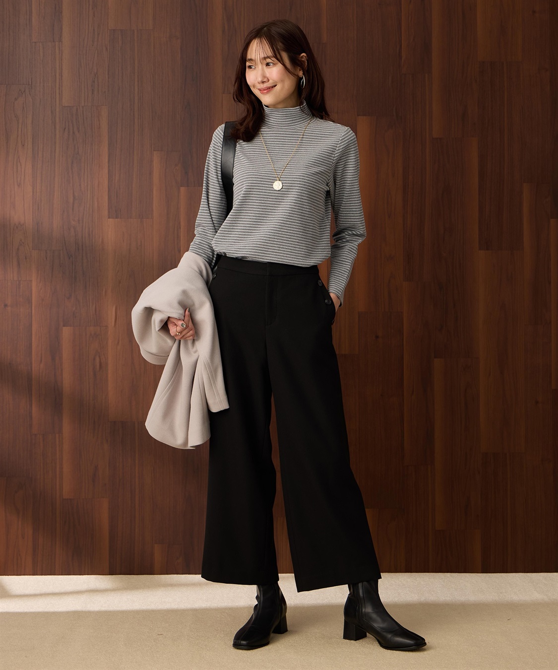 Petit Honfleur 起毛ハイネックプルオーバー_sub_5