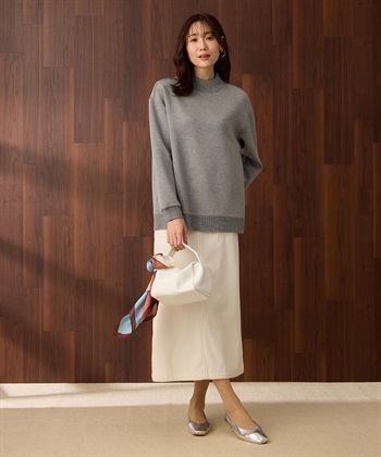 Petit Honfleur ハイネックリブ切替プルオーバー_subthumb_10