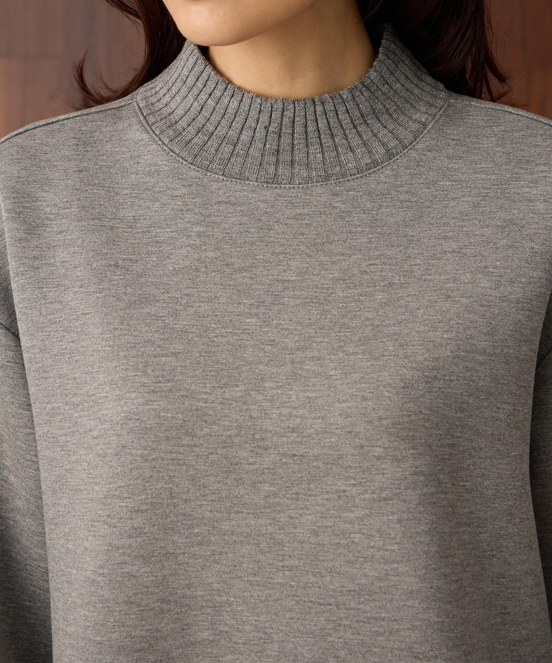 Petit Honfleur ハイネックリブ切替プルオーバー_sub_12