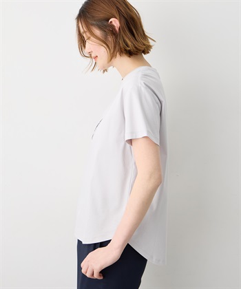 Petit Honfleur 【Liberty】リバティプリントロゴ刺しゅうTシャツ【オーガニックコットン・UVカット・接触冷感】_subthumb_4