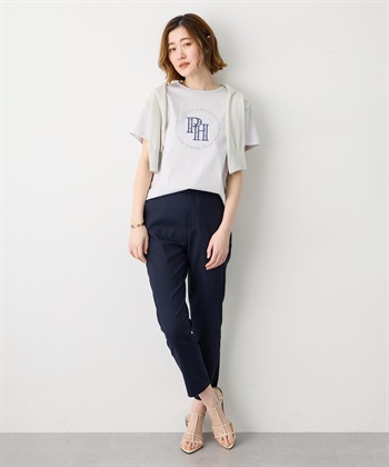 Petit Honfleur 【Liberty】リバティプリントロゴ刺しゅうTシャツ【オーガニックコットン・UVカット・接触冷感】_subthumb_8